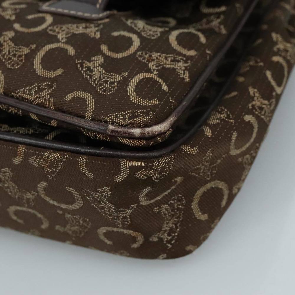 CELINE C Sulky Hand Bag Canvas Brown Auth 97779 - Picture 9 of 16